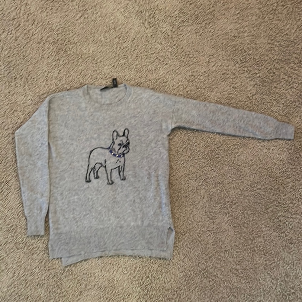 Cashmere Frenchie  Pullover Sweater
